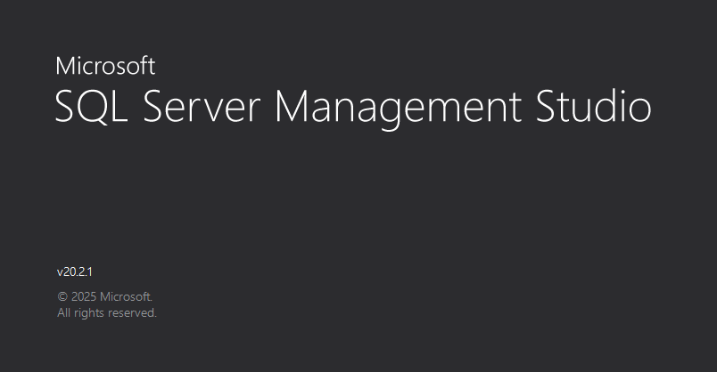 SQL Server Management Studio 20