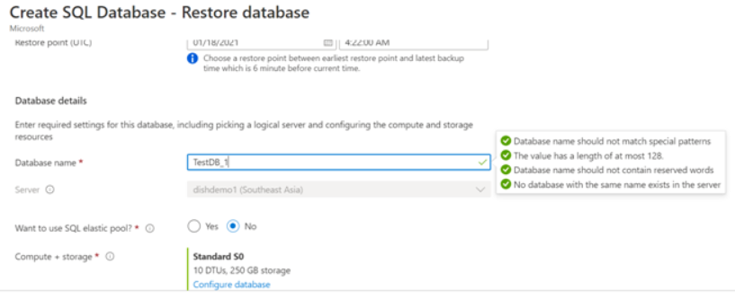 Azure Backup and restore