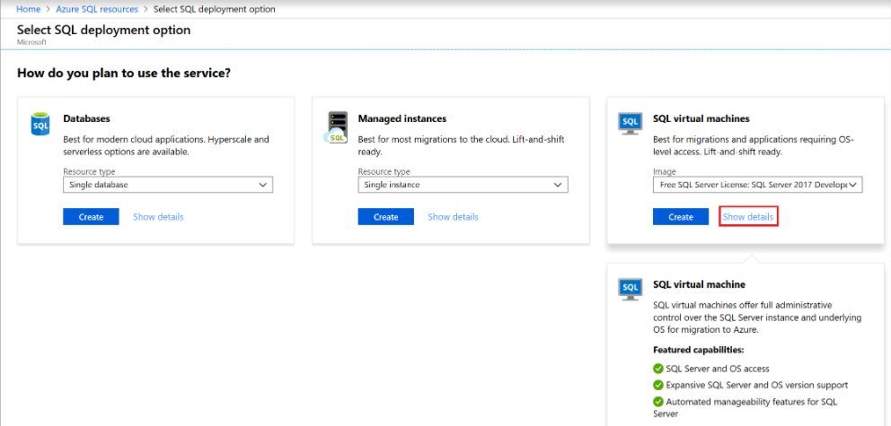 SQL Server on Azure Virtual machine 