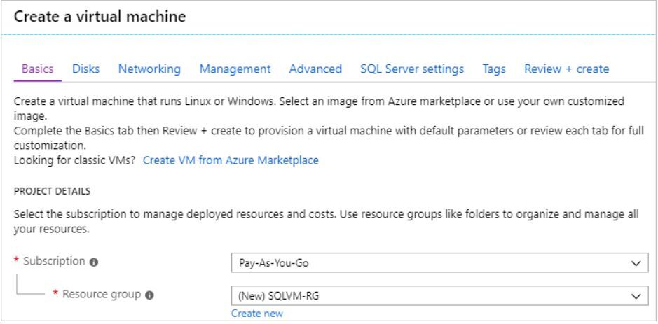 SQL Server on Azure Virtual machine 