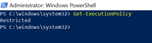 Powershell execution policy
